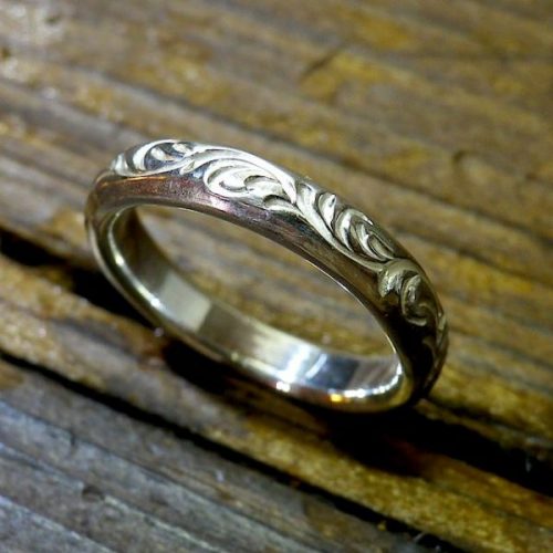 round scroll ring [3.5mm/唐草] | 手作りシルバーアクセサリー